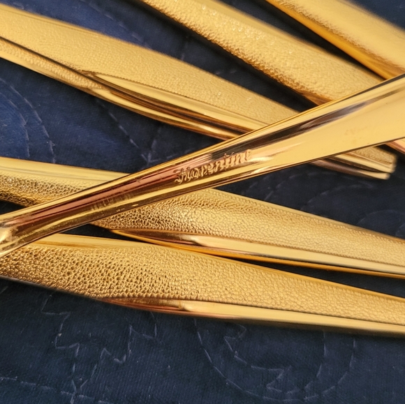 Florentine Gold Plated Flatware. 13 Pieces - Picture 3 of 16